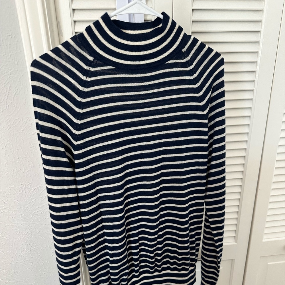 GFORE Navy and white striped sweater